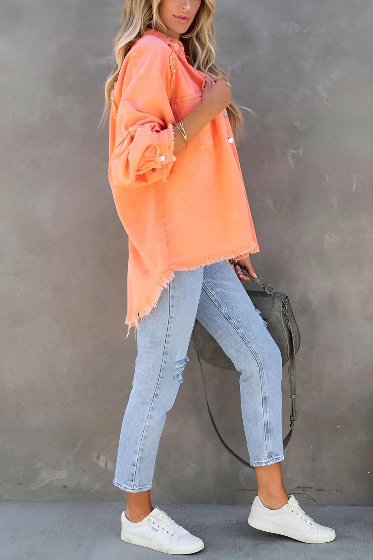 Olivia™ | Veste en Denim Élégante avec Rayures et Poches