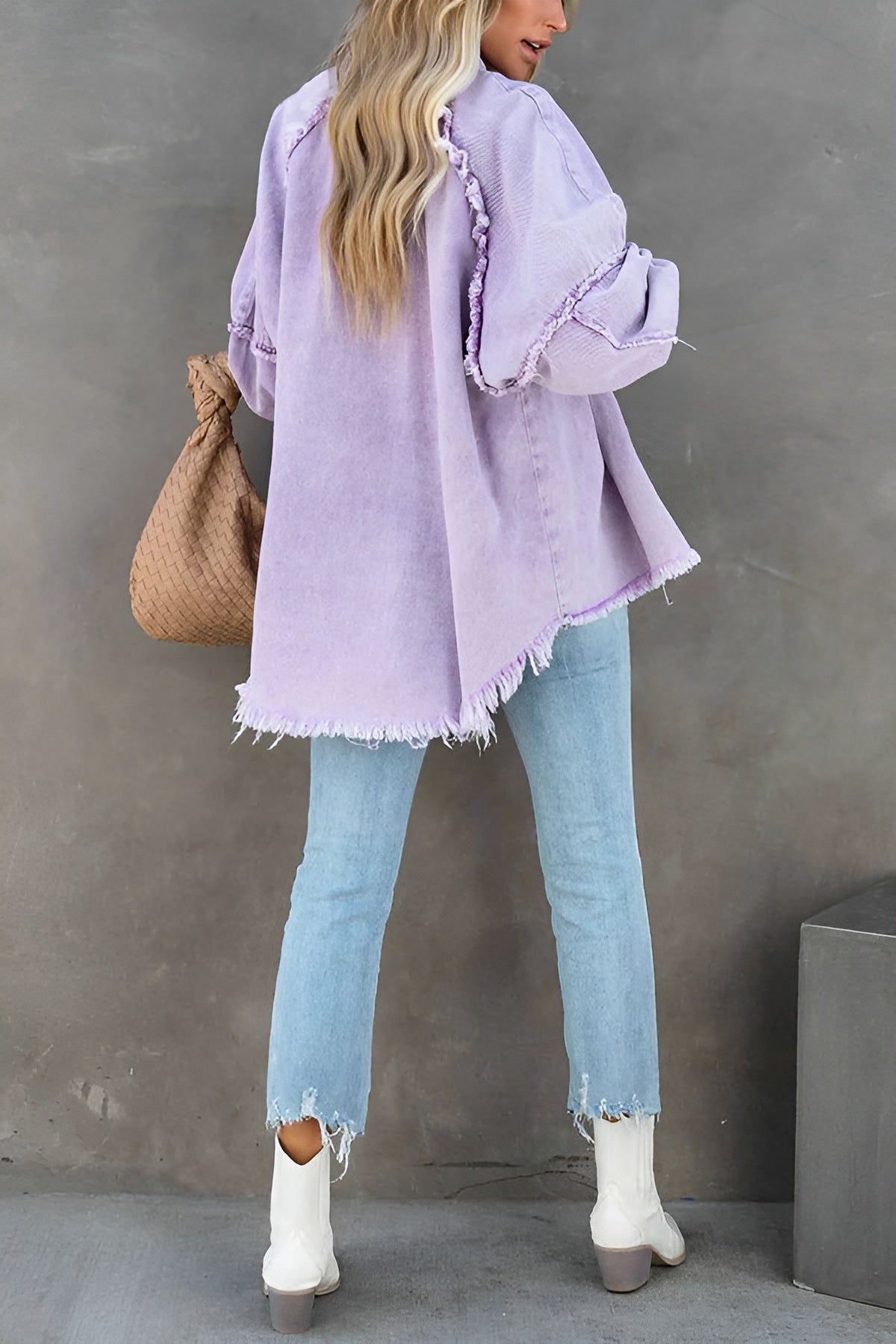 Olivia™ | Veste en Denim Élégante avec Rayures et Poches