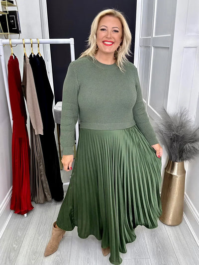 Sophia | Robe d'hiver unique avec détail de jupe - Pour un look mince et élégant