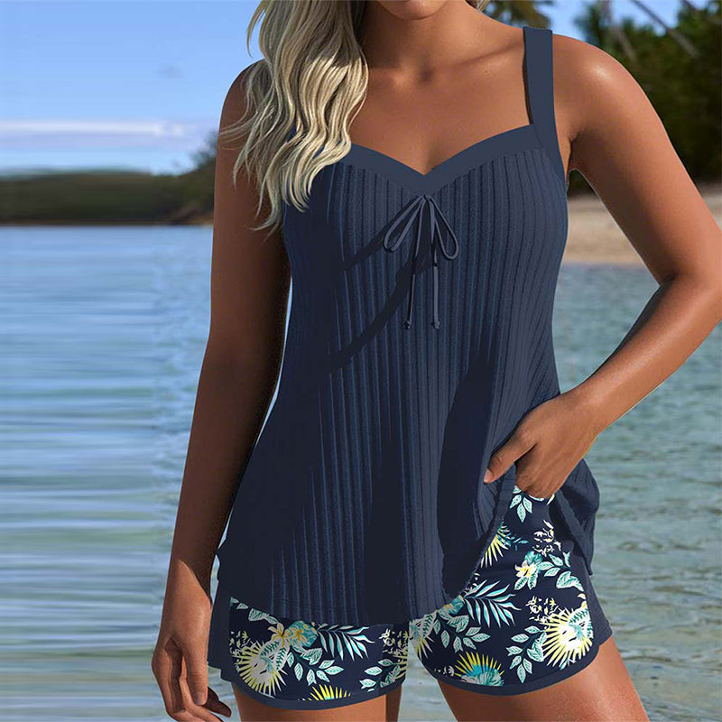 Laluna® | Tankini rayé à deux pièces pour la plage