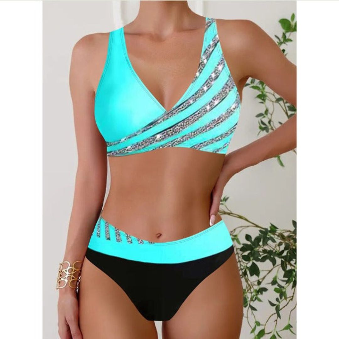 Zoë - Maillot de bain halterneck imprimé