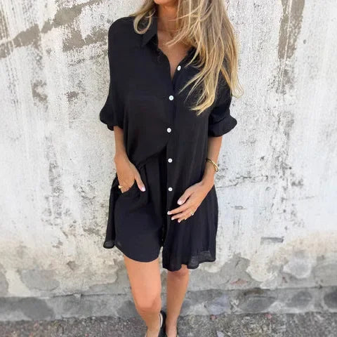 Donna™ | Ensemble décontracté avec blouse et shorts