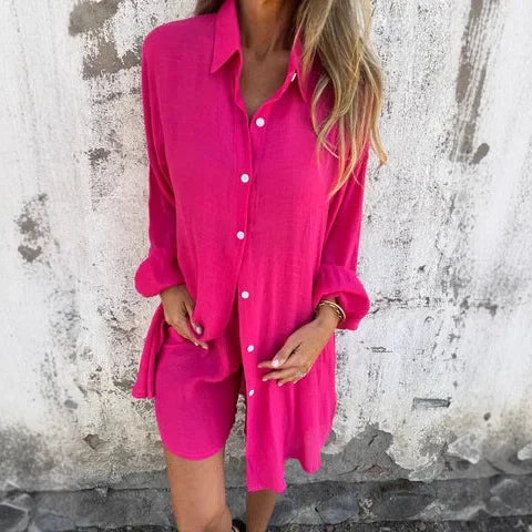 Donna™ | Ensemble décontracté avec blouse et shorts