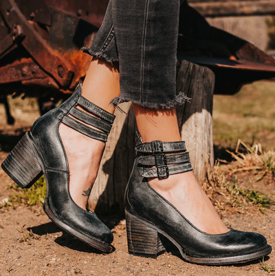 Bea™ | Élégance Vintage Chaussures à Talons en Cuir