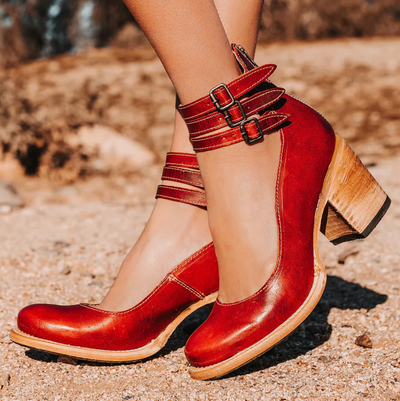 Bea™ | Élégance Vintage Chaussures à Talons en Cuir