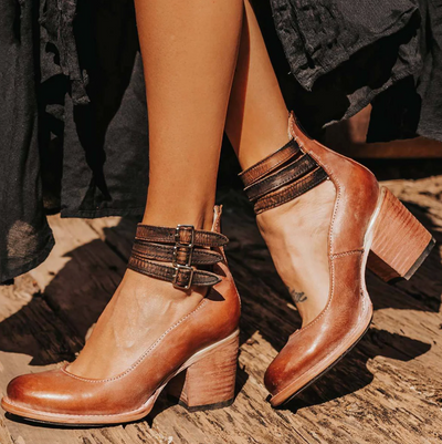Bea™ | Élégance Vintage Chaussures à Talons en Cuir