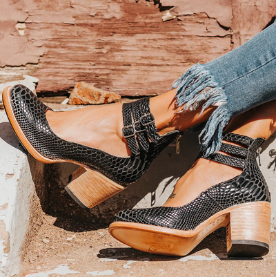 Bea™ | Élégance Vintage Chaussures à Talons en Cuir