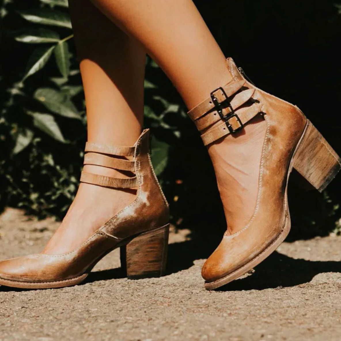 Bea™ | Élégance Vintage Chaussures à Talons en Cuir