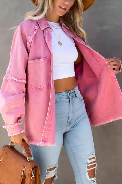 Olivia™ | Veste en Denim Élégante avec Rayures et Poches