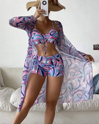 Laluna® | Ensemble de bikini 3 pièces avec imprimé