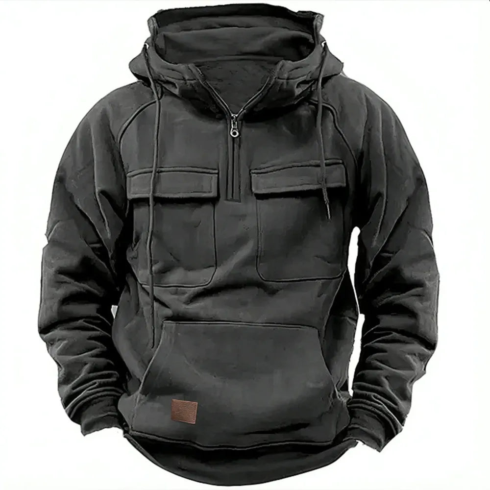 StyloMan - Sweat à capuche pour homme avec poche kangourou