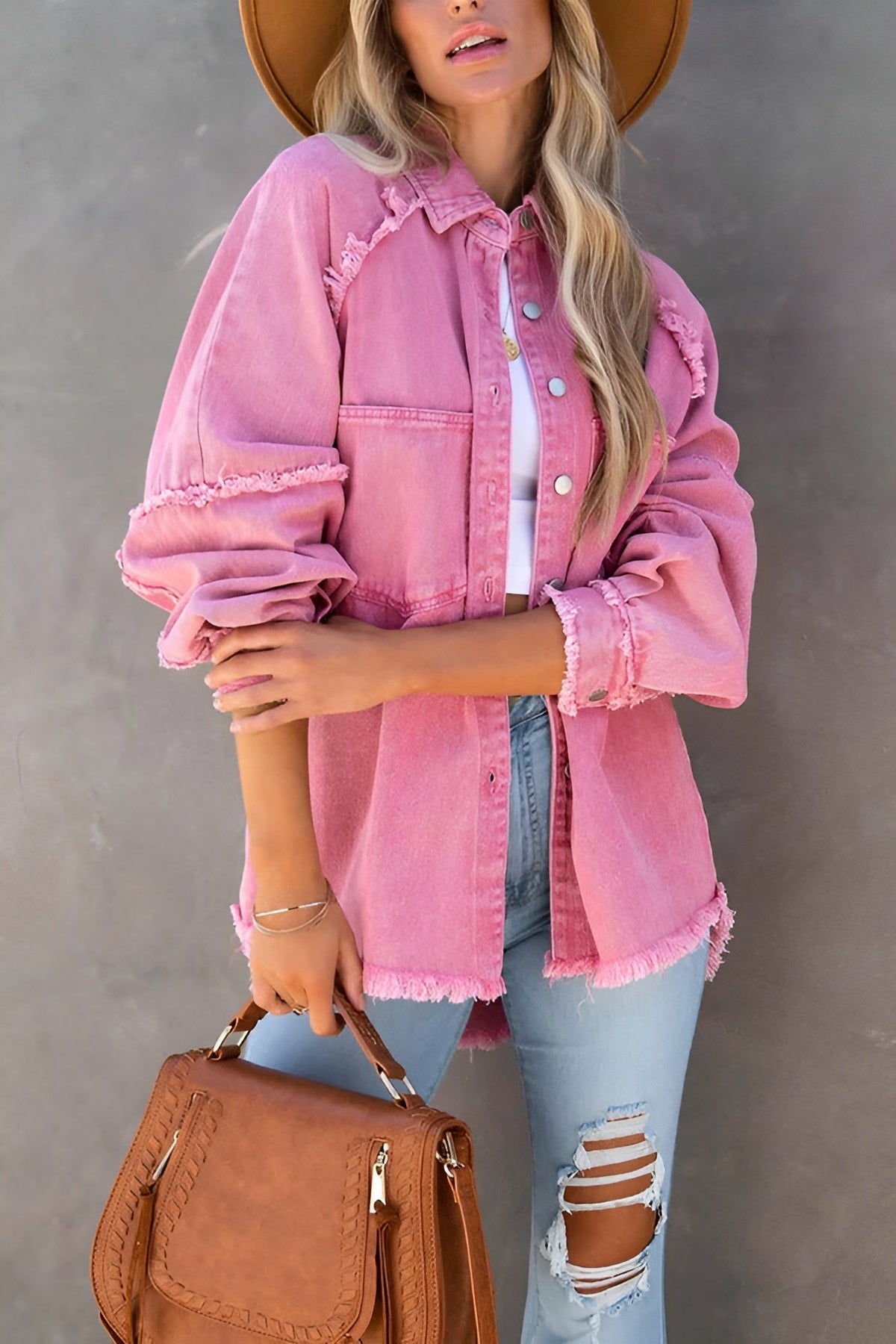 Olivia™ | Veste en Denim Élégante avec Rayures et Poches