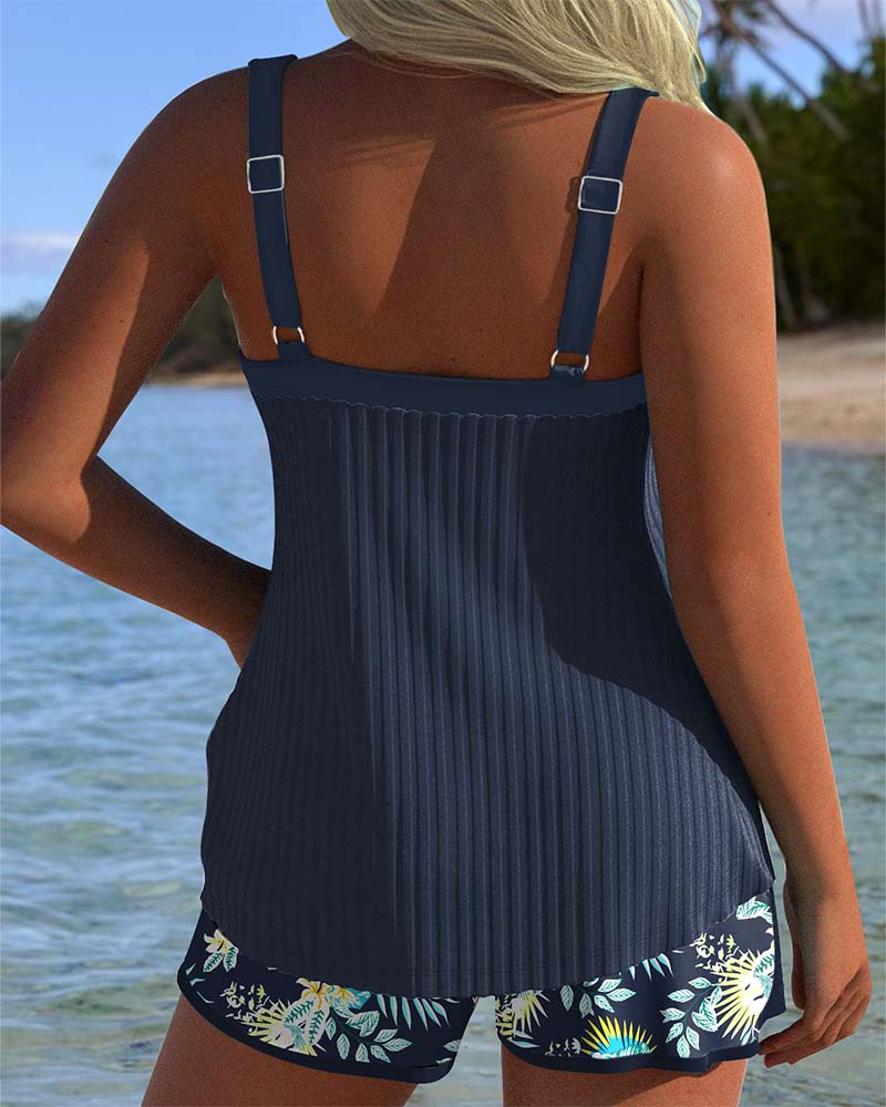 Laluna® | Tankini rayé à deux pièces pour la plage