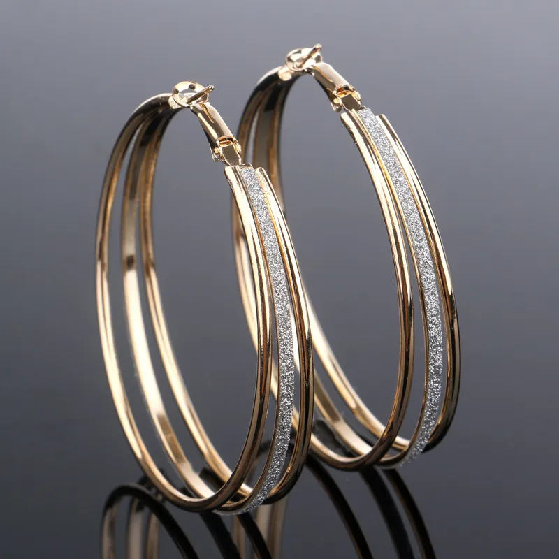 Sofia™ | Boucles d'oreilles créoles vintage dorées brillantes