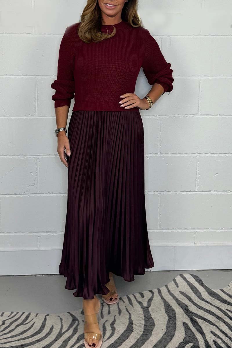 Sophia | Robe d'hiver unique avec détail de jupe - Pour un look mince et élégant