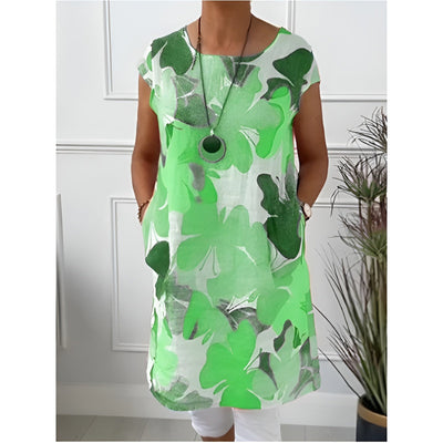 Ellen™ | Robe légère à motif papillon avec encolure ronde